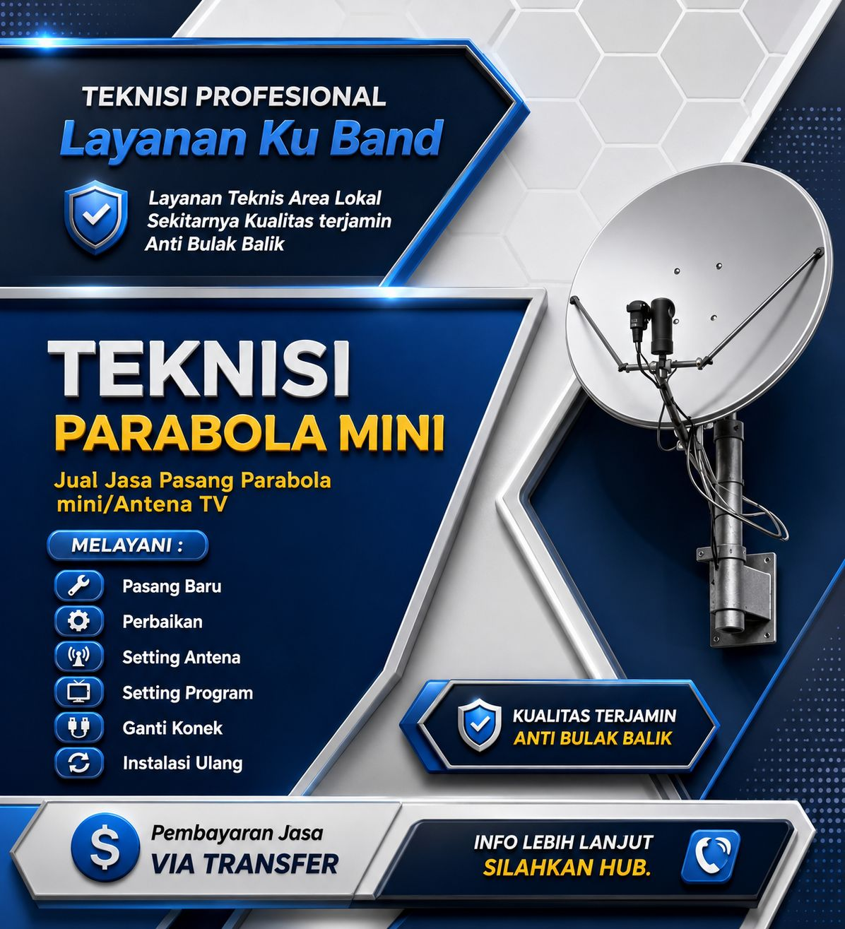 Jasa Perbaikan Parabola dan ANTENA UHF