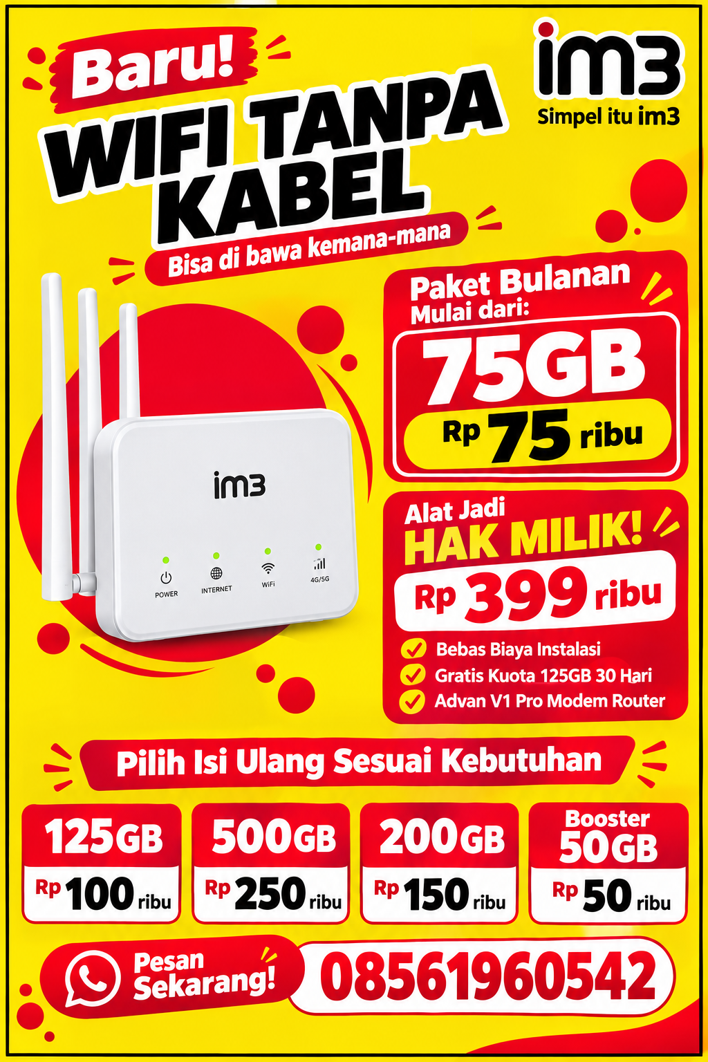 PROMO Internet tanpa kabel Indosat HiFi AIR