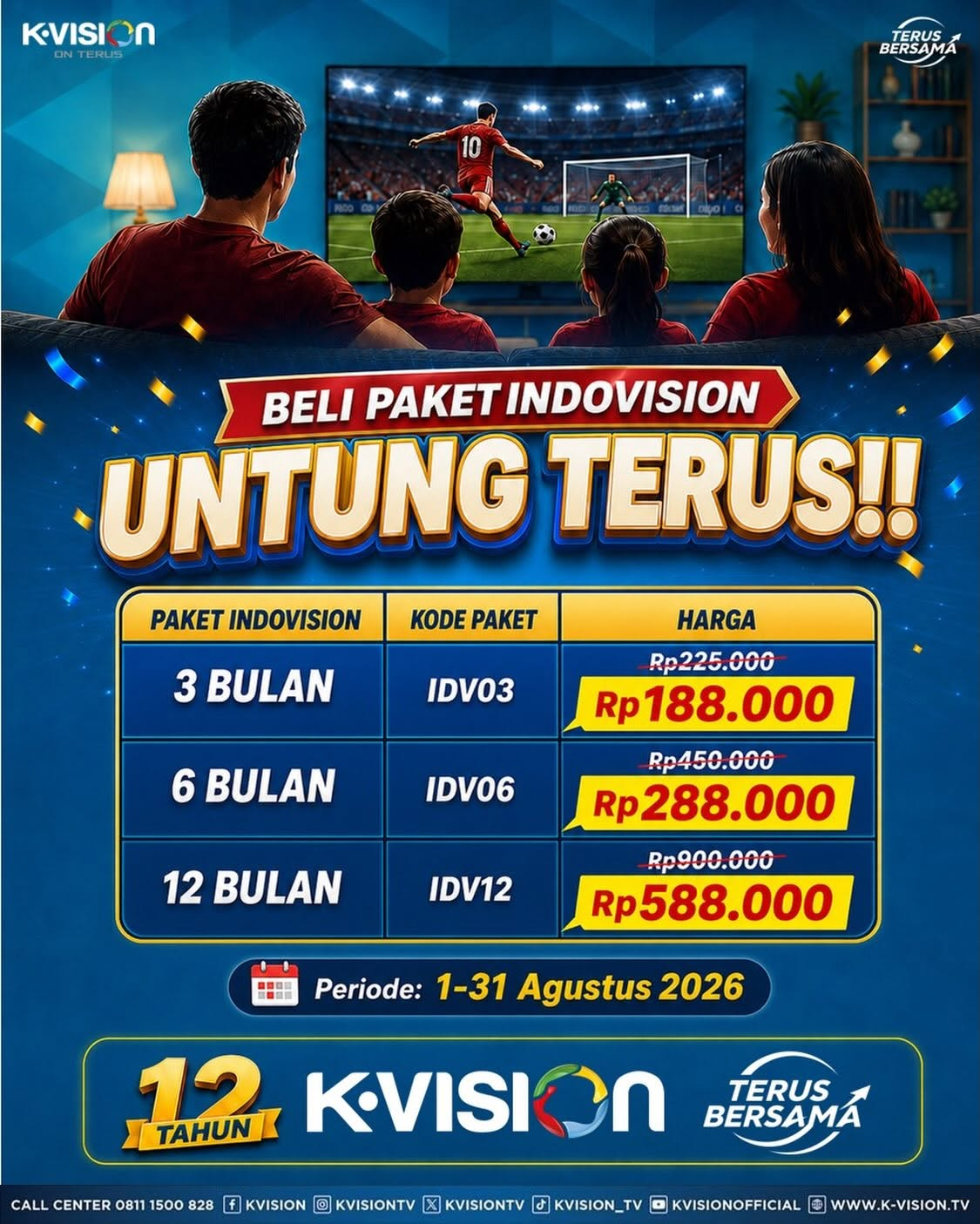 Promo AGUSTUS- K-Vision paket all Channel