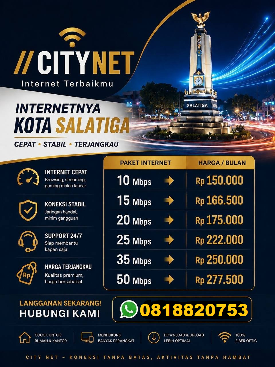 CITYNET Internet cepat ISP Lokal